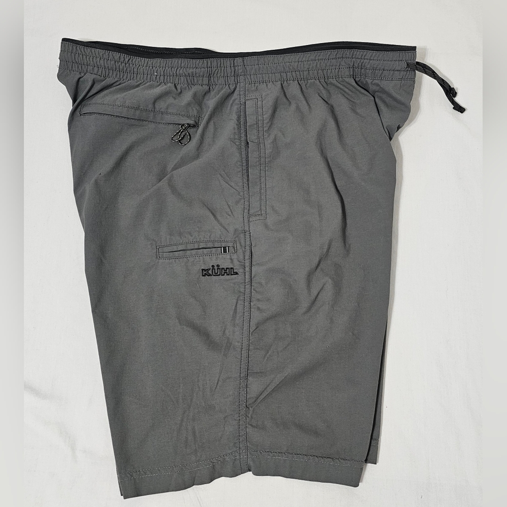 KÜHL Gray Performance Shorts XL Mens Athletic Hiking Outdoor Lightweight Stretch - Picture 3 of 7